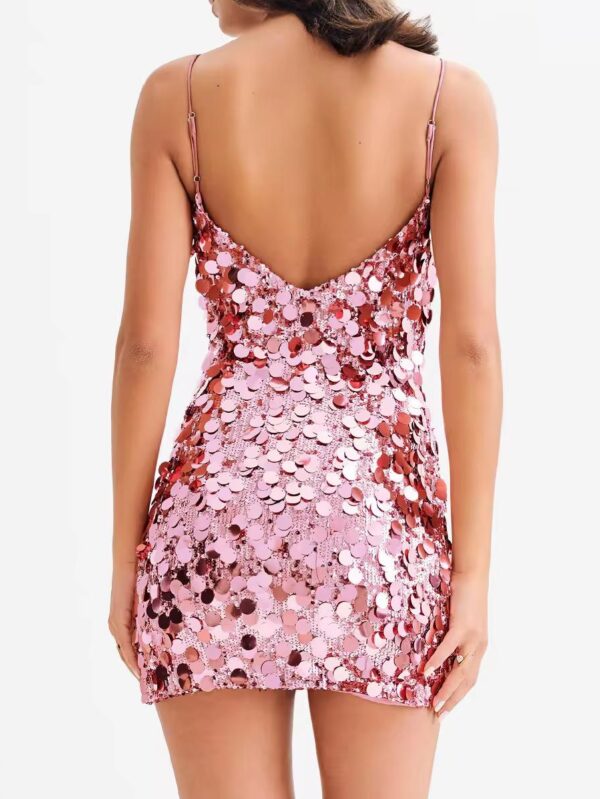 Rose Radiance Sequin Mini Dress - Image 5