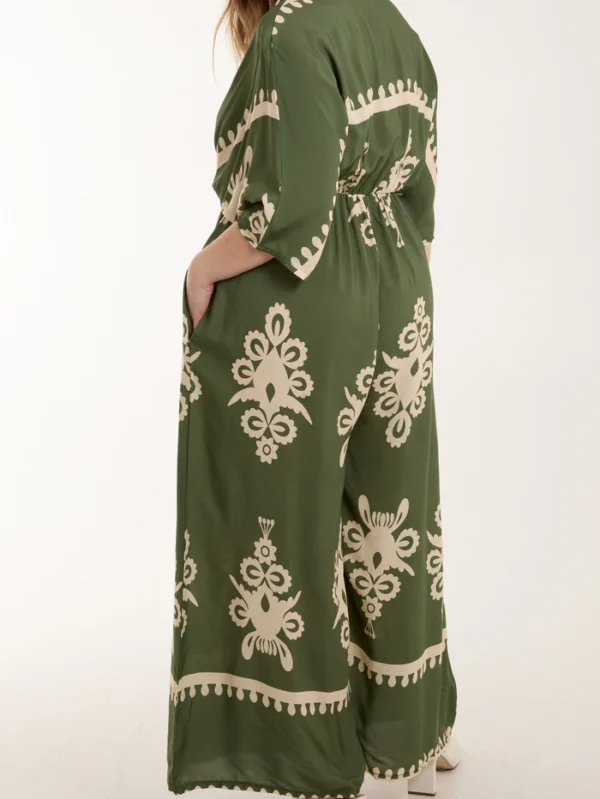 Olive Oasis Boho Maxi Jumpsuit - Image 2