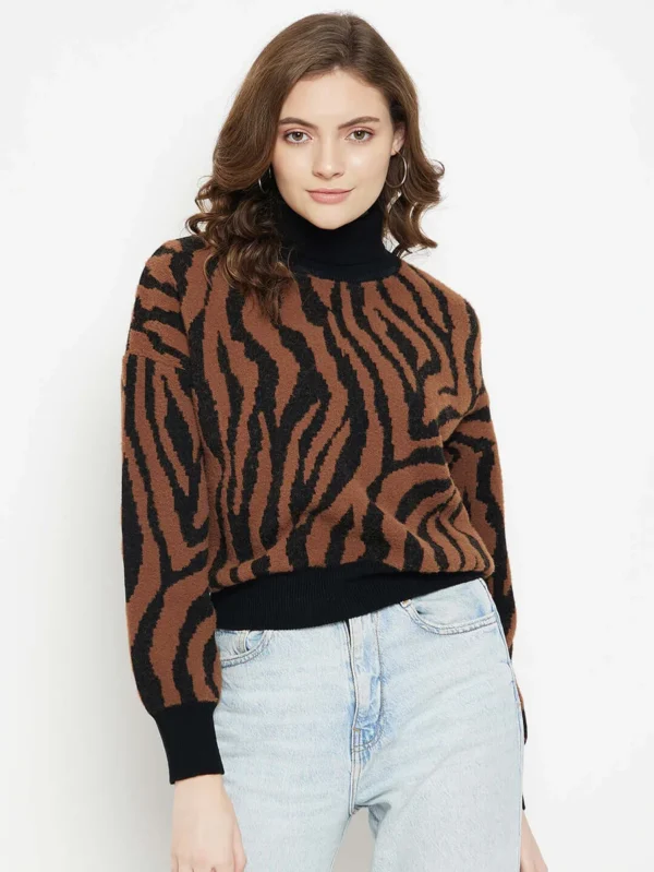 Savanna Storm Zebra Knit Pullover - Image 4