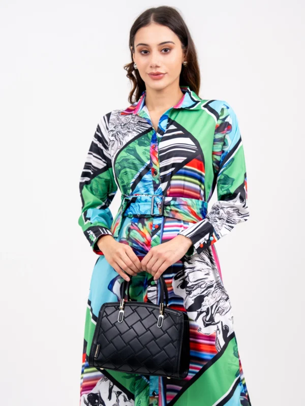 Prism Mirage Belted Shirt Dress - Image 2