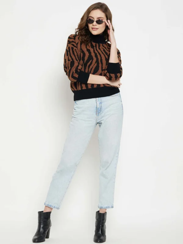 Savanna Storm Zebra Knit Pullover - Image 3