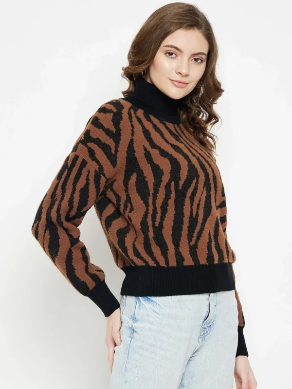 Savanna Storm Zebra Knit Pullover - Image 2