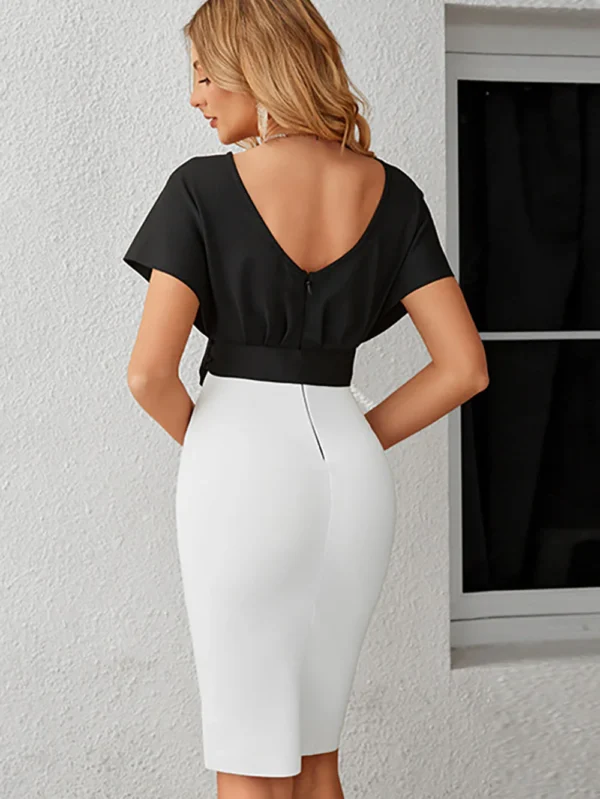 Monroe Noir-Belle Colorblock Pencil Dress - Image 2