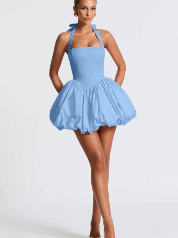 Velvet Noir Puff Halter Mini - Image 12