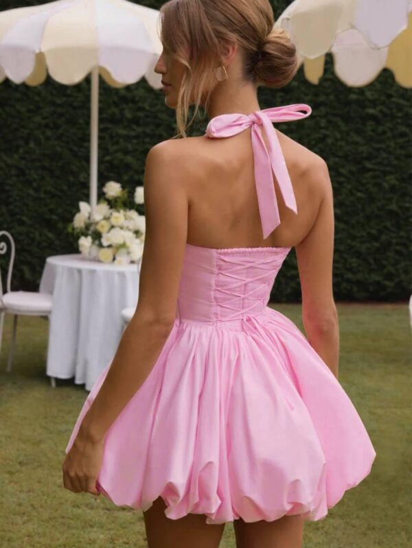 Velvet Noir Puff Halter Mini - Image 10
