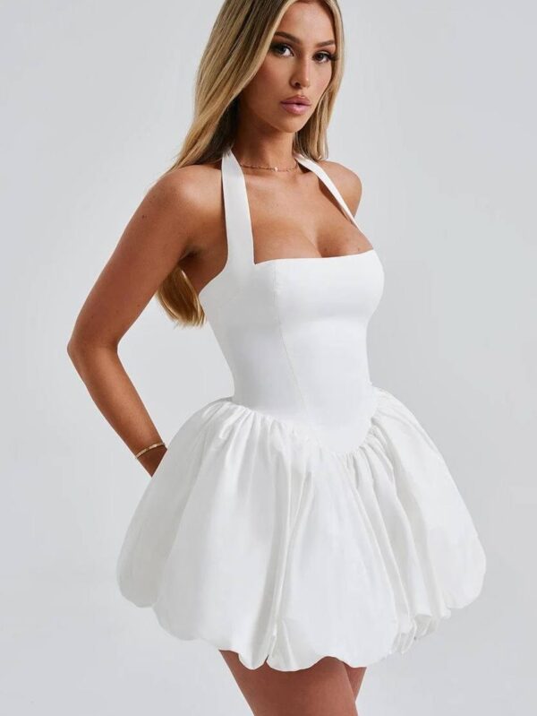 Velvet Noir Puff Halter Mini - Image 8