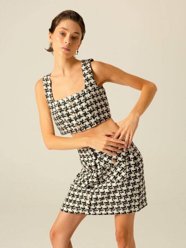 Chic Check Tweed Co-Ord Set - Image 2