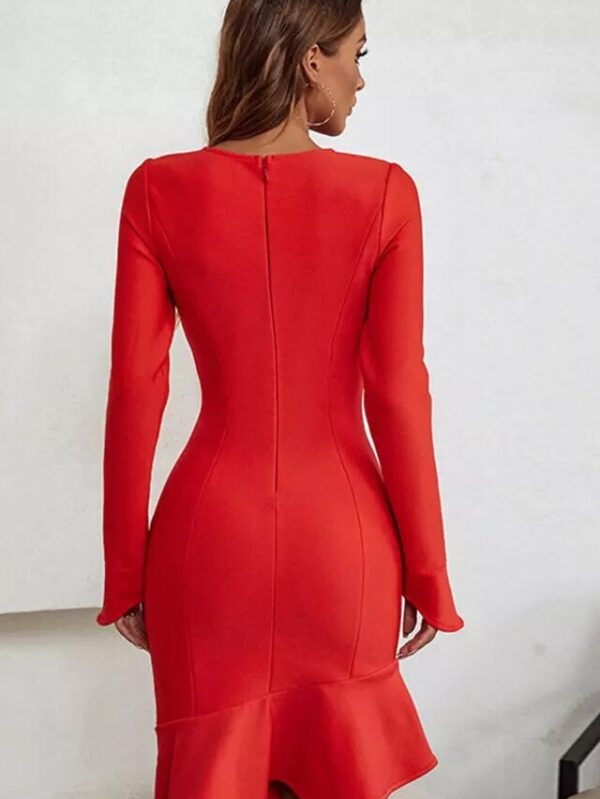 Scarlet Curve Fishtail Midi Dress - Image 4